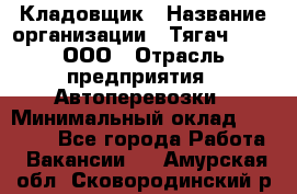 Кладовщик › Название организации ­ Тягач 2001, ООО › Отрасль предприятия ­ Автоперевозки › Минимальный оклад ­ 25 000 - Все города Работа » Вакансии   . Амурская обл.,Сковородинский р-н